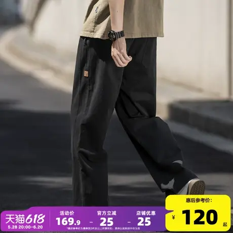 唐狮2025春季新款男休闲长裤宽松直筒工装裤子潮流简约阔腿裤百搭商品大图