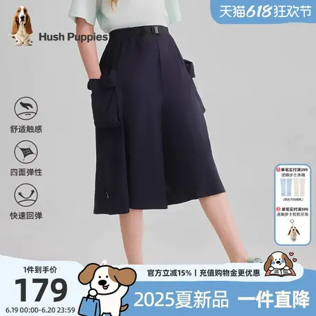 暇步士女童七分裤2025夏季新款大童舒适工装风短裤儿童宽松休闲裤商品大图