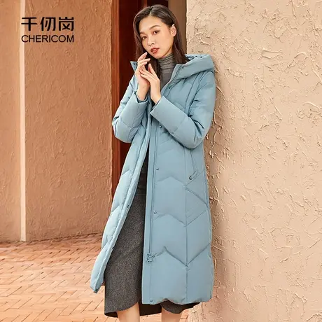 千仞岗冬季中长款过膝女修身显瘦连帽防寒外套女羽绒服Ⅰ商品大图
