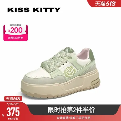 KISSKITTY春夏爆款ins潮增高厚底鞋软底粗跟厚底运动休闲鞋板鞋女商品大图