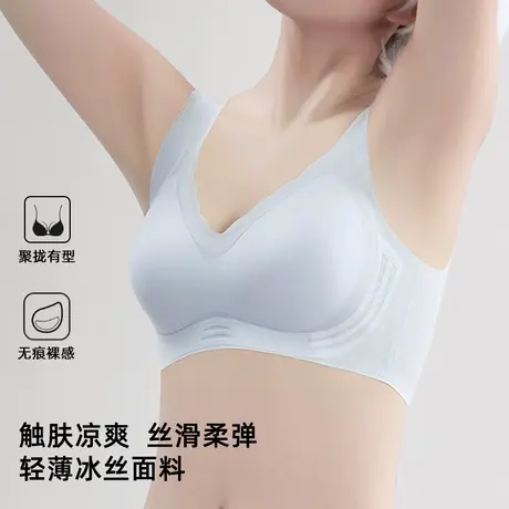 ALDOLA/雅黛俪内衣女冰丝无痕背心式文胸聚拢2025新夏天薄款胸罩商品大图