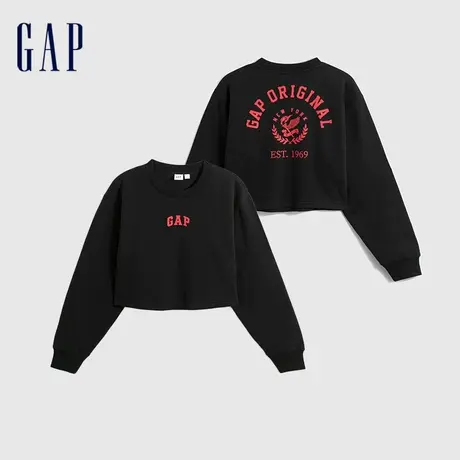 【欧阳娜娜同款】Gap女装秋季2023新款LOGO套头卫衣891358上衣商品大图