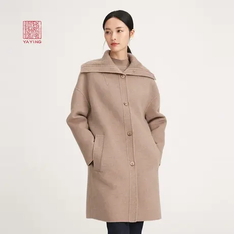 [重磅限量]EP雅莹高端系列 山羊绒中长款翻领大衣 商场同款8323A商品大图