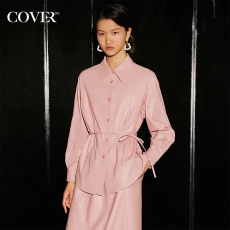 COVER秋季环保皮易打理风琴位衬衫商品大图