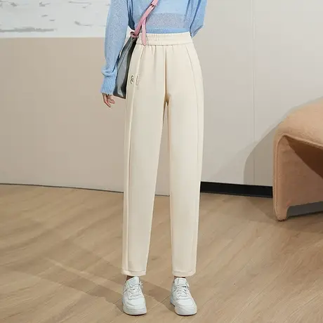 洋气哈伦裤女秋季2023新款遮胯显瘦休闲小个子宽松大码高腰直筒裤商品大图