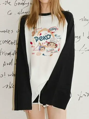 春秋装女士仿棉长袖t恤2023新款爆款冬季内搭打底衫时尚洋气上衣商品大图