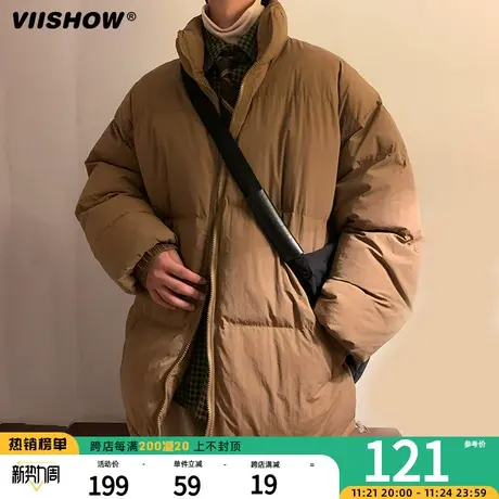 VIISHOW棉衣男冬季2023新款宽松立领加厚棉服休闲oversize外套潮图片
