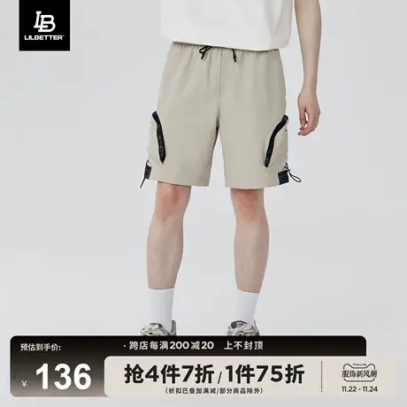 Lilbetter男士休闲裤2024新款短裤抽绳五分裤潮流中裤工装裤子LB商品大图