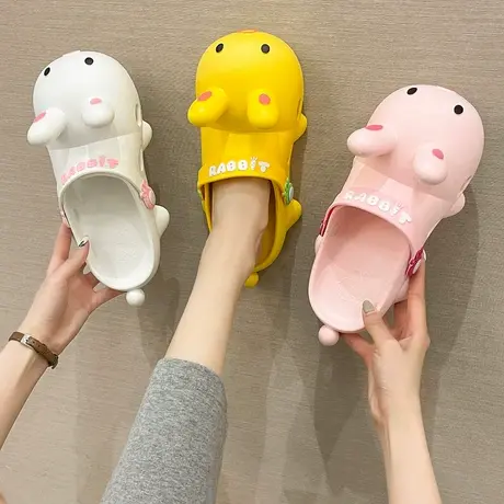 洞洞鞋女时尚ins潮防滑网红爆款可爱厚底包头半拖鞋女士夏季外穿图片