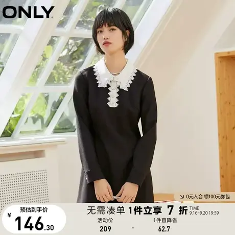 ONLY奥莱夏季小香风短款收腰A字版型长袖连衣裙女图片