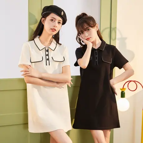 唐狮气质polo裙小个子连衣裙女小香风裙子女夏季法式连衣裙女装图片