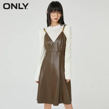ONLY奥莱时尚百搭收腰显瘦长袖吊带甜辣套装连衣裙女图片