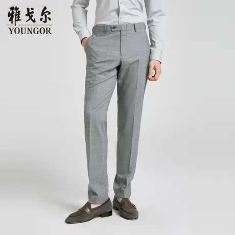 雅戈尔 商场同款男中灰新商务套西YOTN222713DIY裤子商品大图