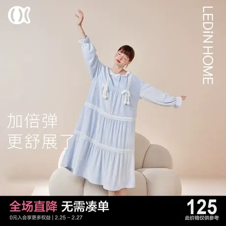 乐町海岛绒睡裙女秋冬季2023年新款可外穿睡衣可爱少女保暖家居服图片