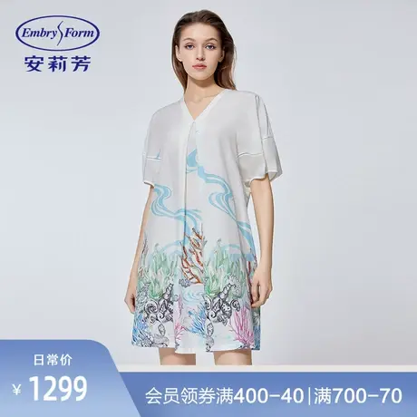 【海洋之心】安莉芳夏季桑蚕丝棉家居服女可外穿薄款睡裙EL00553商品大图
