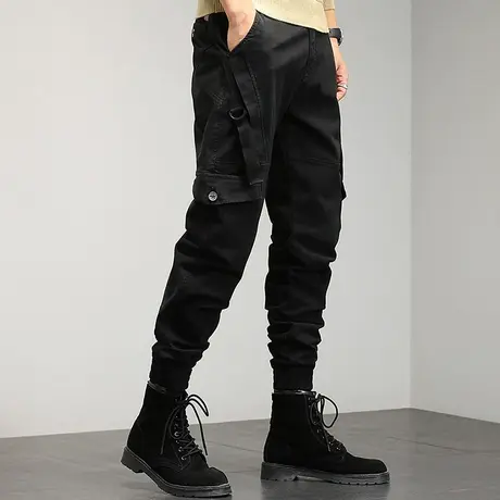 束脚长裤子男士休闲裤潮流百搭宽松哈伦男生痞帅工装裤休闲束脚裤商品大图