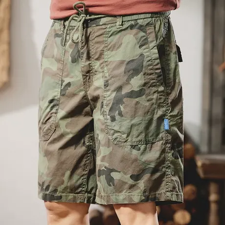 男士工装五分裤直筒男士短裤牛仔休闲夏季工装裤复古宽松潮流百搭商品大图