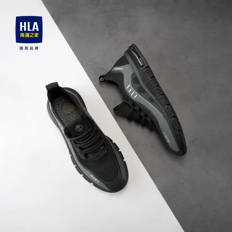 HLA/海澜之家运动休闲鞋2024新款透气网面轻便舒适日常休闲鞋男商品大图