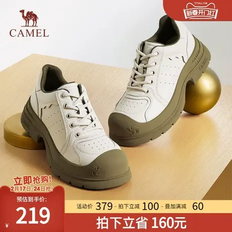 骆驼女鞋2023秋季新款时尚百搭厚底增高圆头可爱休闲鞋舒适柔软商品大图