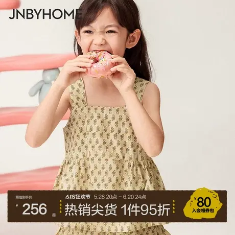 JNBYHOME/江南布衣夏儿童家居服套装女泡泡纱肌理干爽透气T恤短裤图片