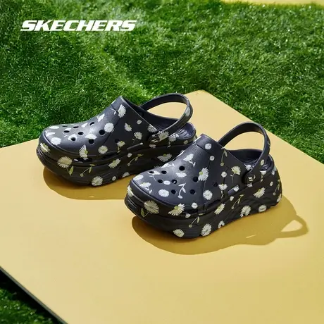 Skechers斯凯奇女洞洞鞋透气舒适轻盈厚底增高休闲沙滩鞋111271图片