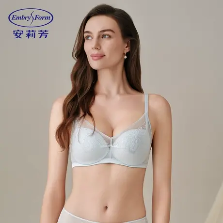 【风巢掌托杯】安莉芳新品蕾丝透气文胸女士大胸显小内衣EB01070商品大图