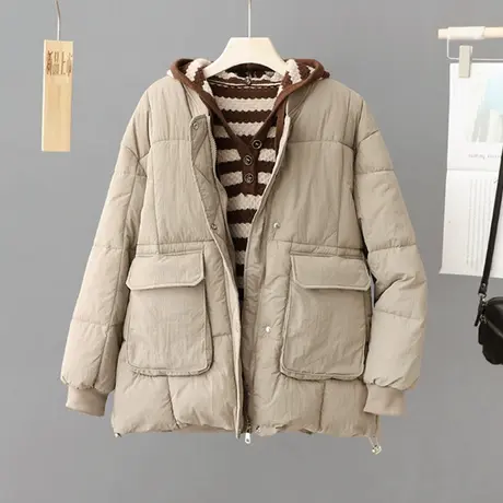 羽绒棉服2024年新款女潮ins冬季韩版宽松面包服棉袄加厚外套棉衣商品大图