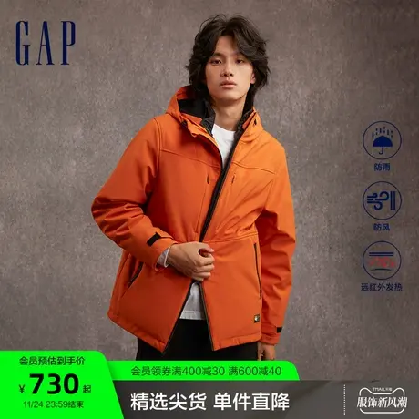Gap男女装秋季防风防雨三合一外套发热保暖羽绒服情侣外套720838图片