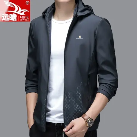 2023春季新款男士连帽夹克潮流休闲男装秋冬外套男衣服春秋款上衣商品大图