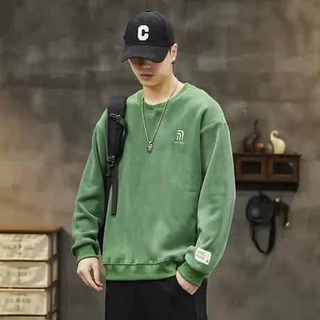 舒适百搭加绒男士卫衣摇粒绒卫衣大码重磅卫衣外套男秋冬款卫衣图片