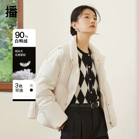 【聚划算直播】播马甲式层次压褶羽绒服DDQ4RD5310图片