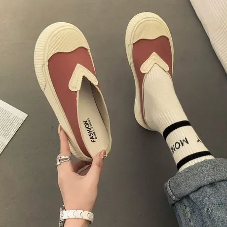 半拖鞋女夏外穿厚底包头凉拖女鞋子2024年新款百搭爱心海边沙滩鞋商品大图