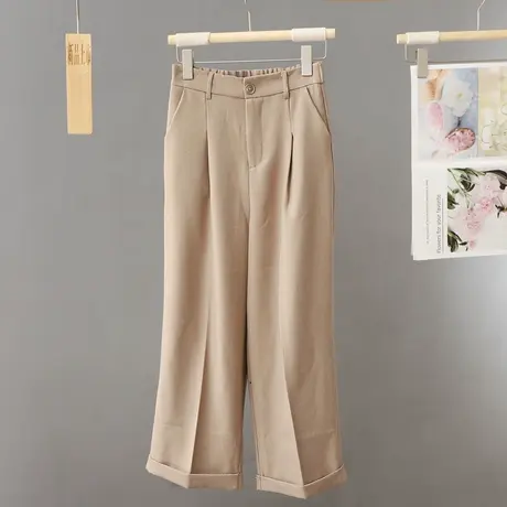 免烫抗皱款职业通勤西装裤女春装新款时尚洋气显瘦直筒裤百搭女裤商品大图