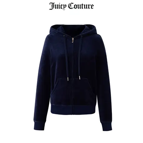 Juicy Couture橘滋美式春季新款时尚舒适运动休闲天鹅绒短外套女商品大图