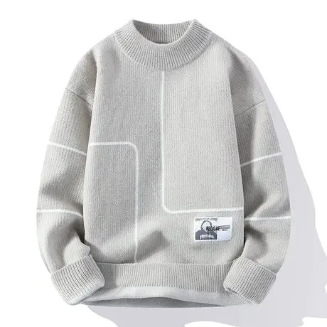 加绒加厚12半高领13毛衣14帅气初中学生15岁男孩韩版大童针织衫16图片
