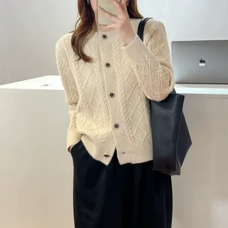 今年流行爆款毛衣开衫外套女春秋款2023早秋季新款慵懒风针织上衣商品大图