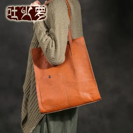 吐火罗2022秋季手工单肩包女复古斜挎包包森系手提包单肩包女包图片