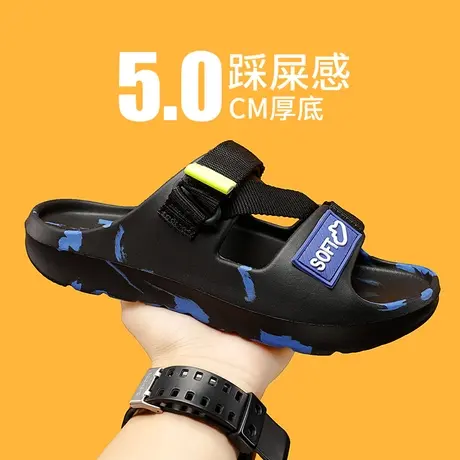 雨鞋男款夏季时尚钓鱼水鞋户外溯溪鞋涉水鞋洗车防水鞋男士凉拖鞋商品大图