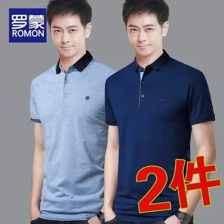 罗蒙男士短袖t恤男2024新款翻领体恤夏季男装半袖衣服冰丝polo衫图片