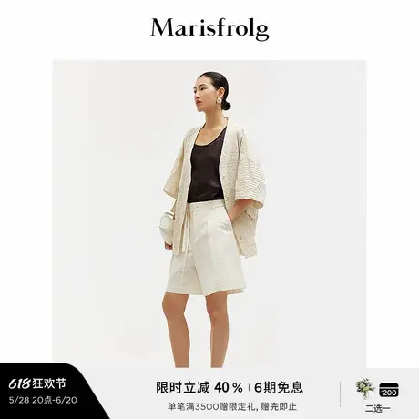 【精简美学】玛丝菲尔夏季时尚抽绳腰带休闲短裤女商品大图