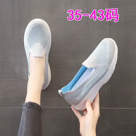 老北京布鞋女浅口网面休闲鞋夏季一脚蹬懒人鞋中老年妈妈舒适单鞋商品大图