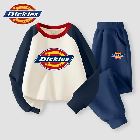 Dickies童装男童秋装套装2025新款女孩插肩袖卫衣儿童休闲卫裤秋A商品大图