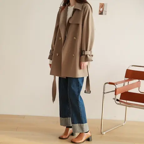 【清仓到手仅119元】短款小个子风衣女好看的初秋时髦外套春秋季商品大图