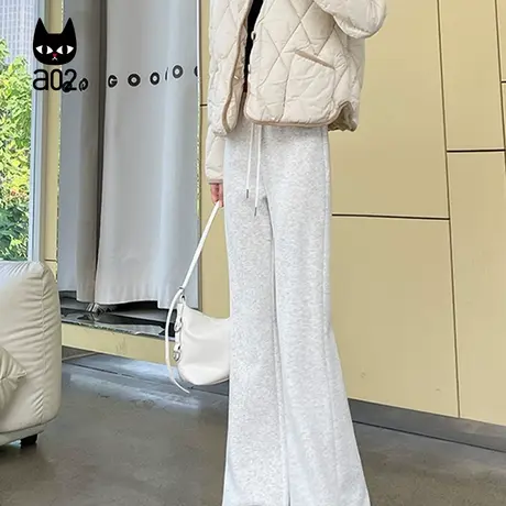 a02宽松运动裤子女2025新款秋季辣妹卫裤通勤穿搭设计感长裤商品大图