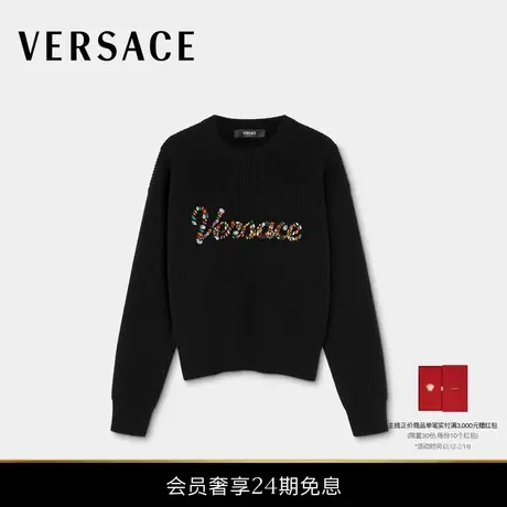 【新品】VERSACE/范思哲 女士刺绣羊毛针织毛衣图片