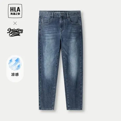 HLA/海澜之家SPRINTING SMILE系列牛仔裤24春夏新凉感长裤男图片