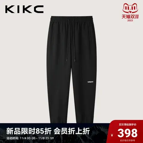 kikc休闲裤男2023秋冬新款商场同款字母刺绣束脚抽绳百搭运动裤商品大图