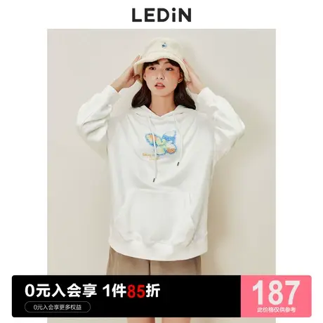 乐町立体蝴蝶卫衣休闲秋季新款甜美连帽卫衣女装宽松设计感ins图片