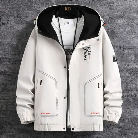 夹克男春秋装薄款上衣连帽外套青少年外穿秋衣开衫春季休闲卫衣潮商品大图