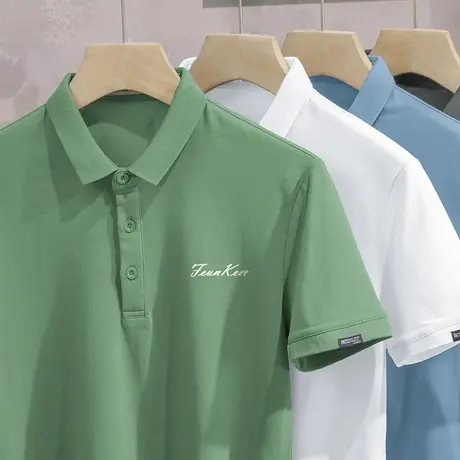 翻领保罗polo衫男潮牌时尚短袖t恤男商务休闲夏季上衣服有领半袖商品大图
